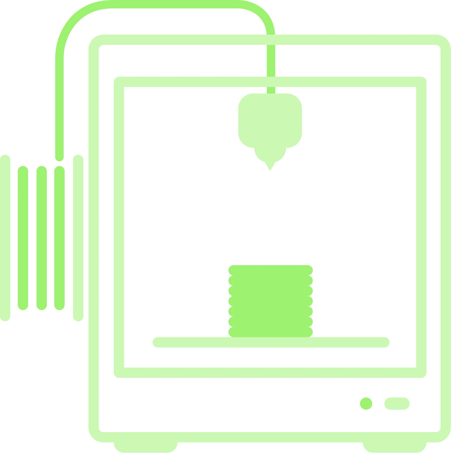 FDM filament printer diagram